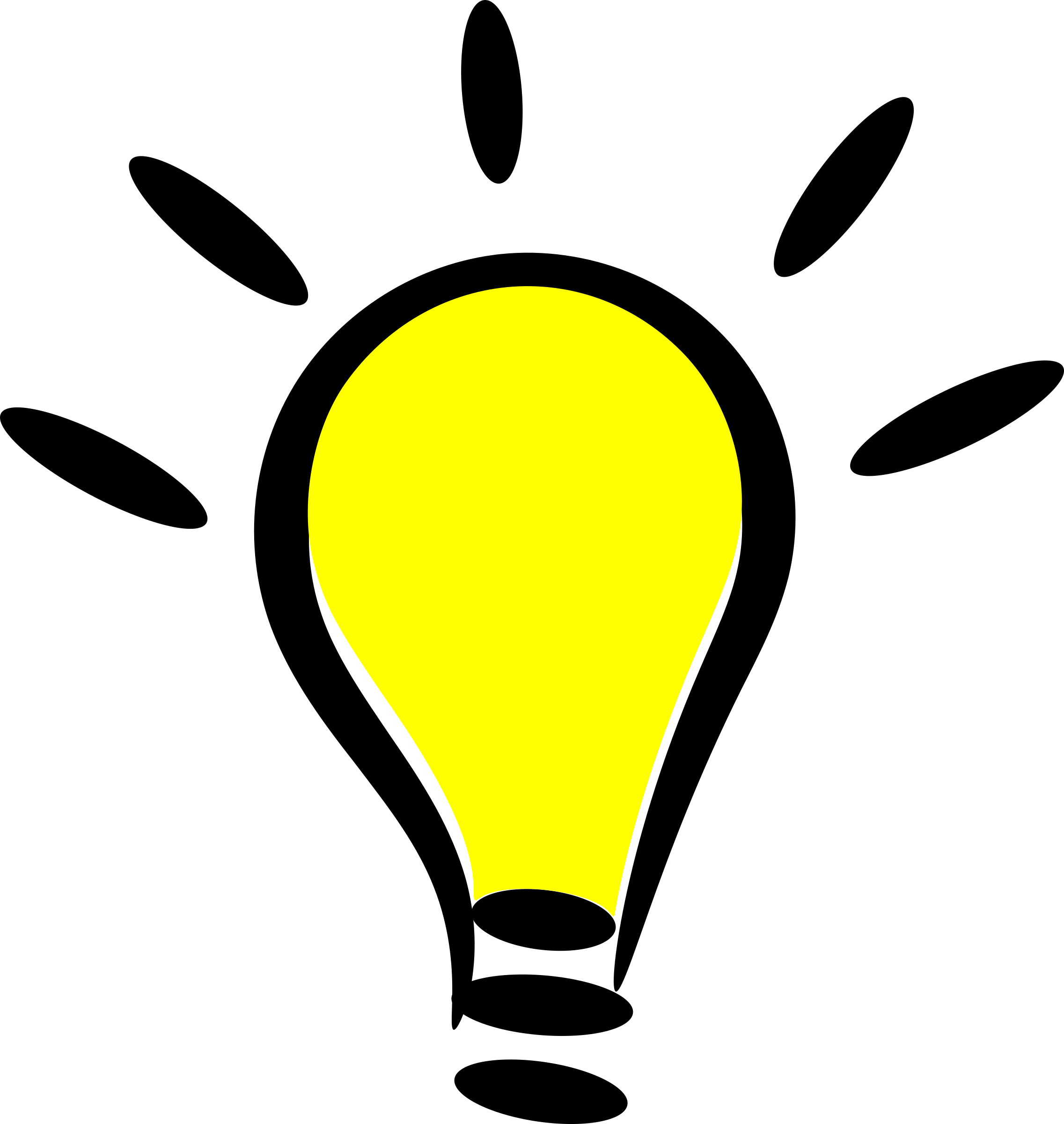 Clipart light bulb lit clipartbold 