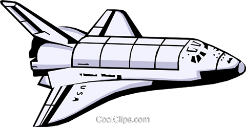 Space shuttle Royalty Free Vector Clip Art illustration -busi0405 