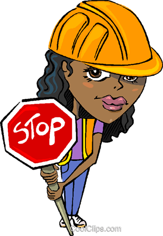 road crew/construction worker Royalty Free Vector Clip Art 