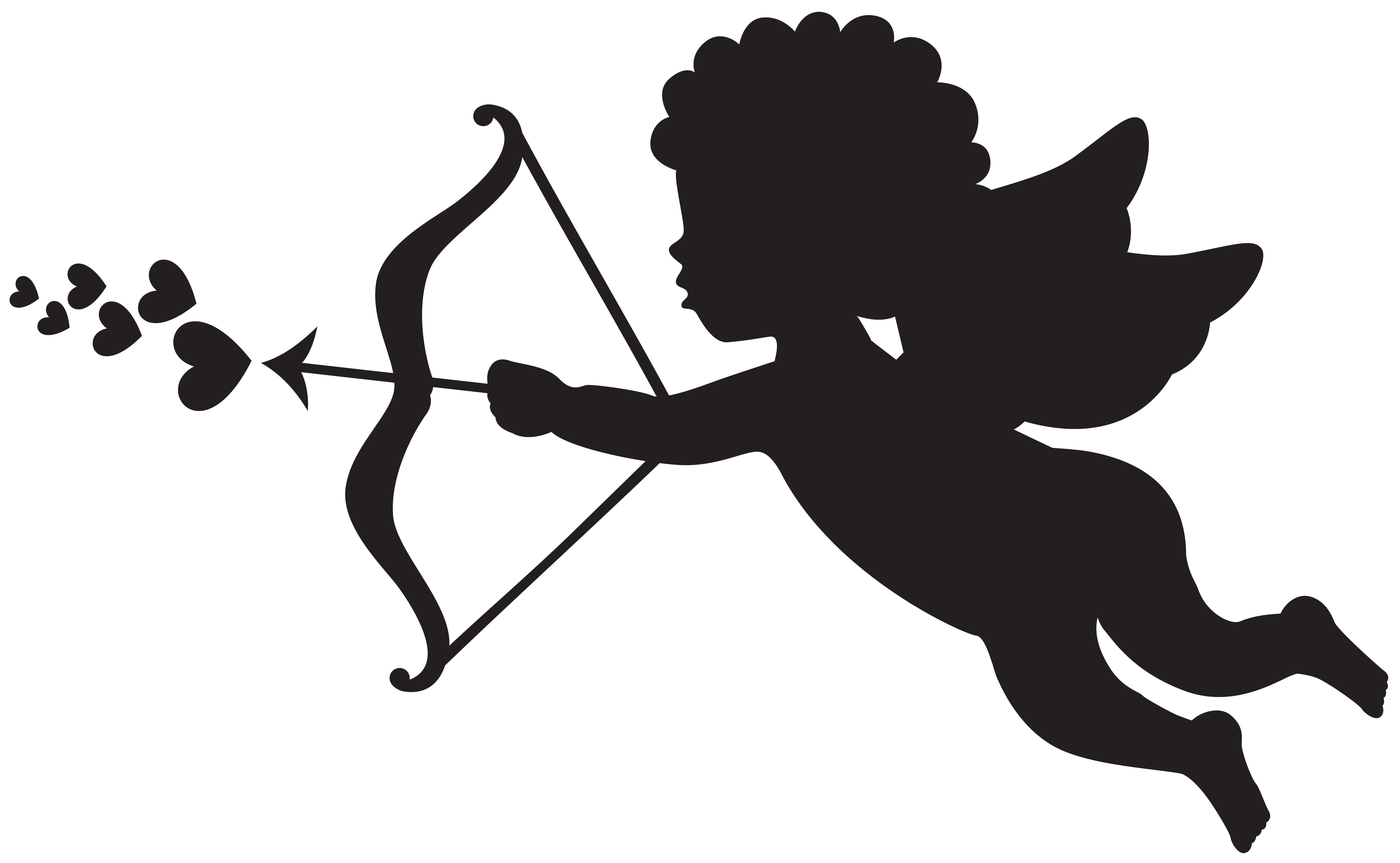 Cupid Silhouette Png Clip Art Library 3166