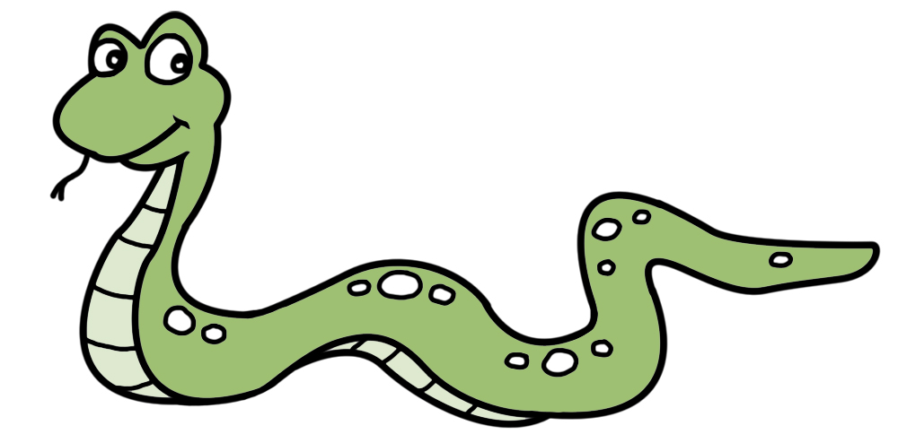 Cute snake clipart black and white free clipart 