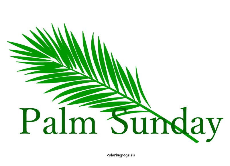 Easter palm sunday clipart coloring page 