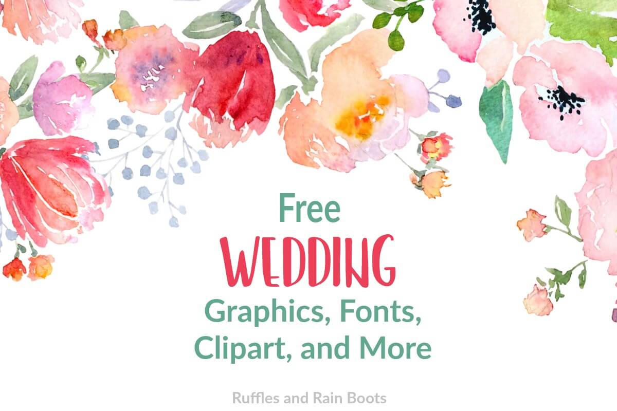 Free Wedding SVGs, Fonts, and Clipart for Gifts and Stationery