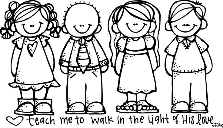 Free lds clipart to color for primary children lds color pages 
