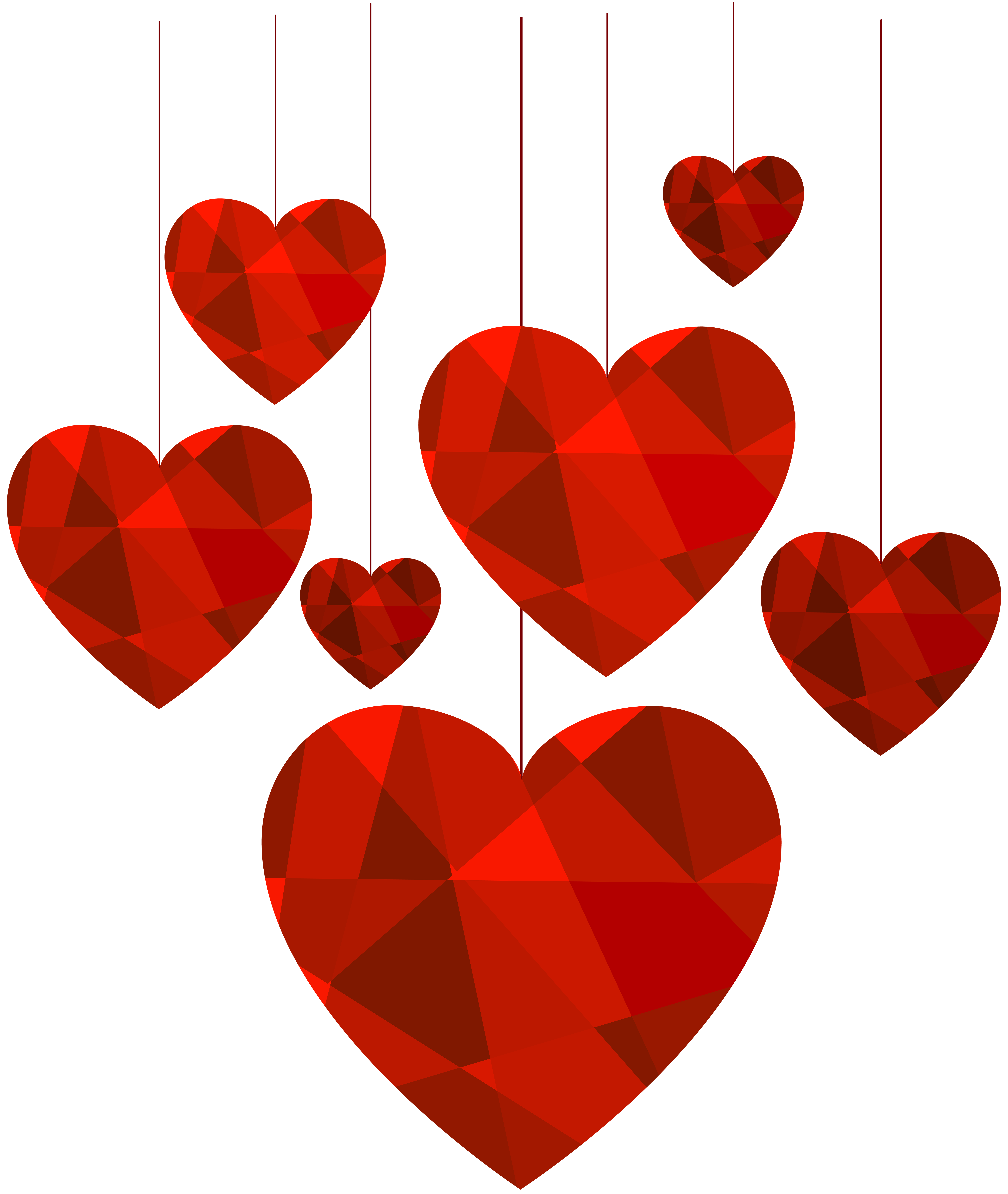 Hanging Hearts Transparent Clip Art Image | Gallery Yopriceville 