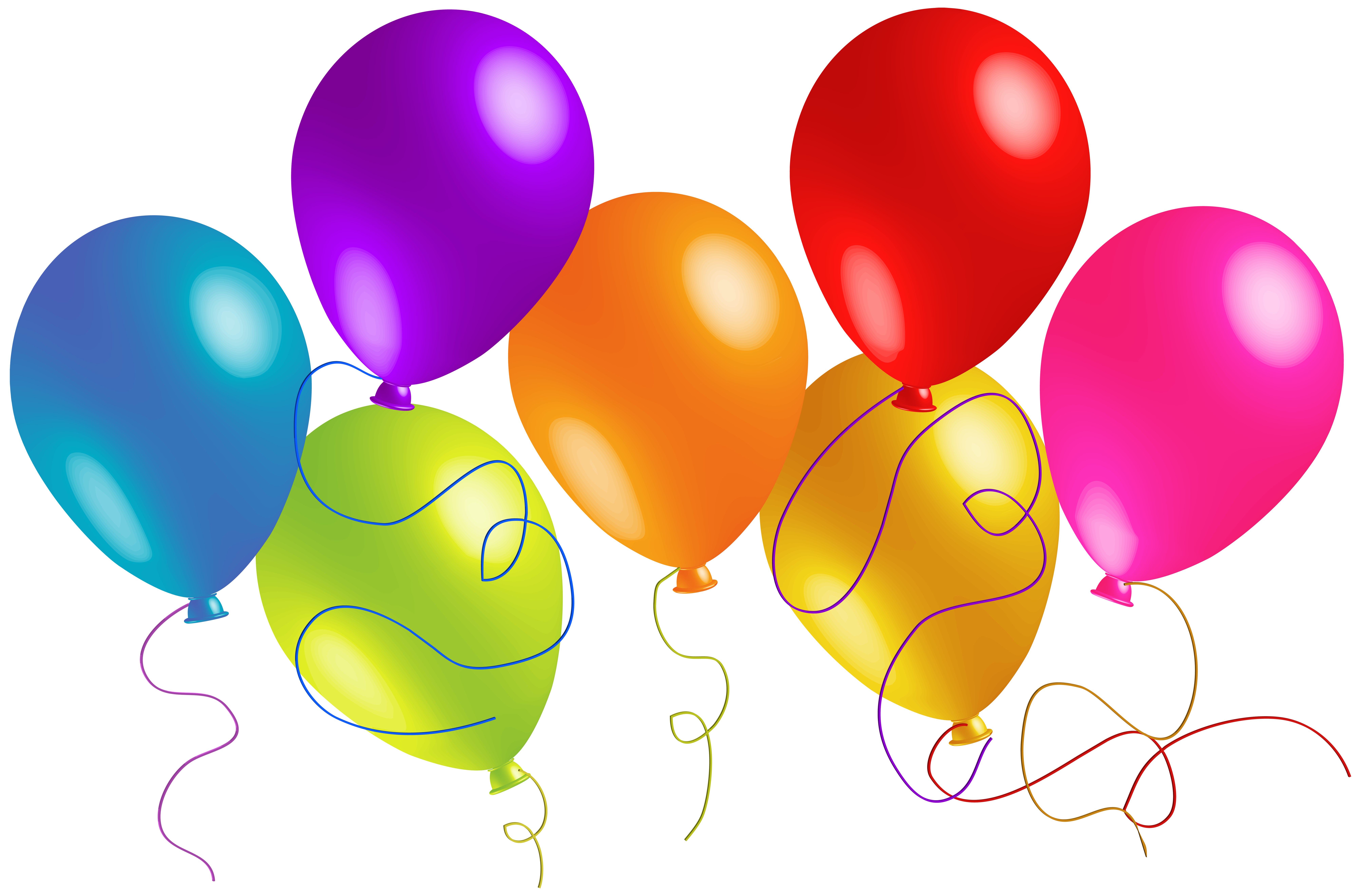 Large Transparent Colorful Balloons Clipart | Gallery 