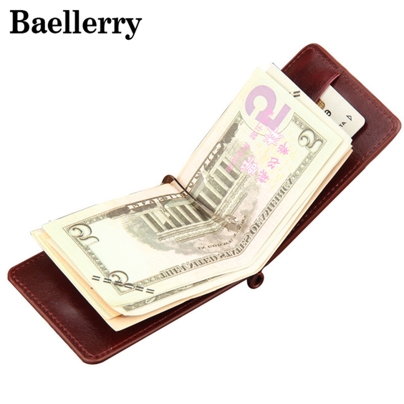 US $3.5 30% OFF|Leather Money Clips Men Wallets Coin Zipper Pocket Purse Money Bag Clamp For Money Card Slots Magnet Hasp Clips MWS029|clamp for 