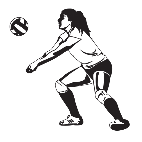 volleyball hitter clipart