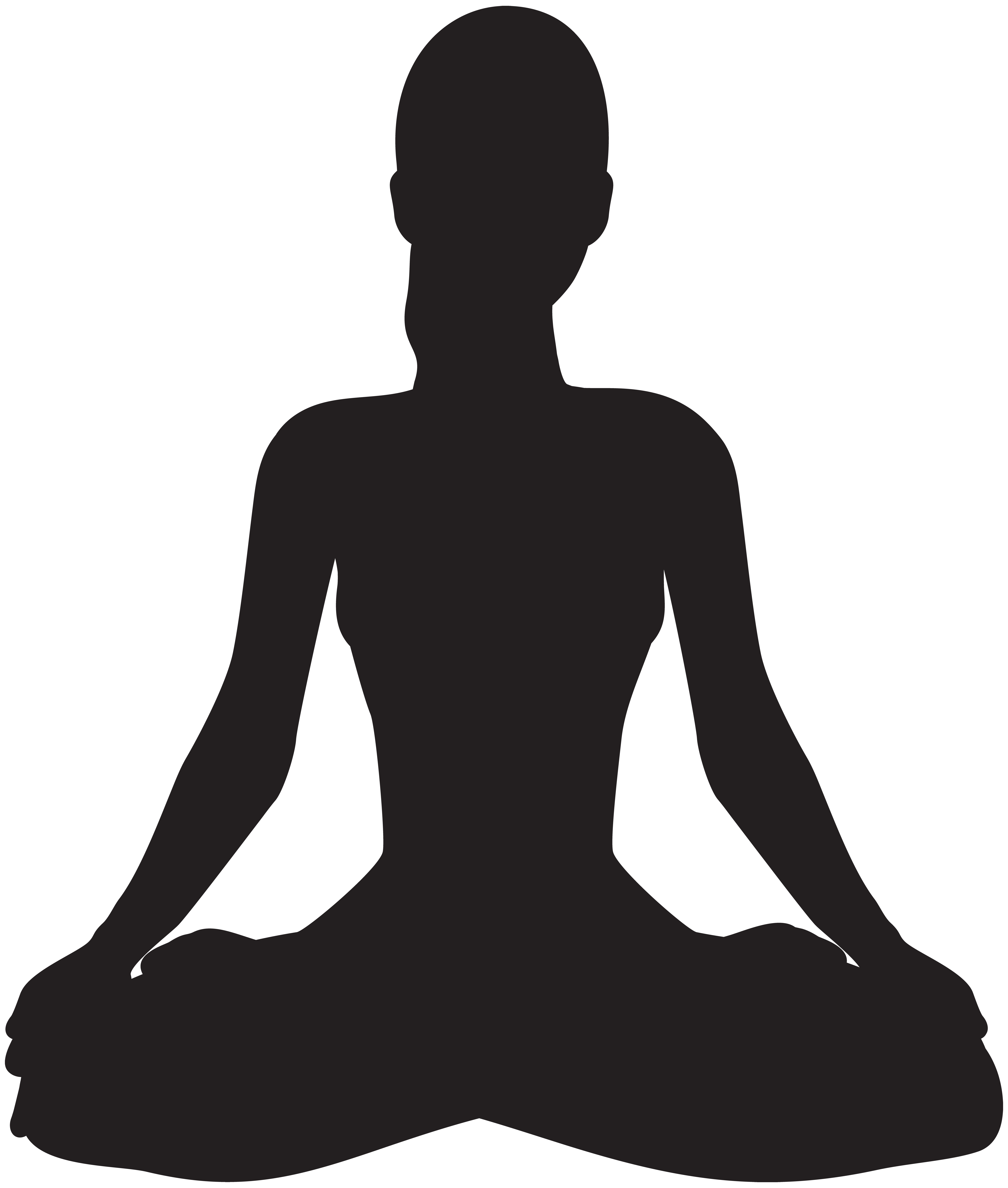 Meditating Silhouette PNG Clip Art | Gallery Yopriceville - High 