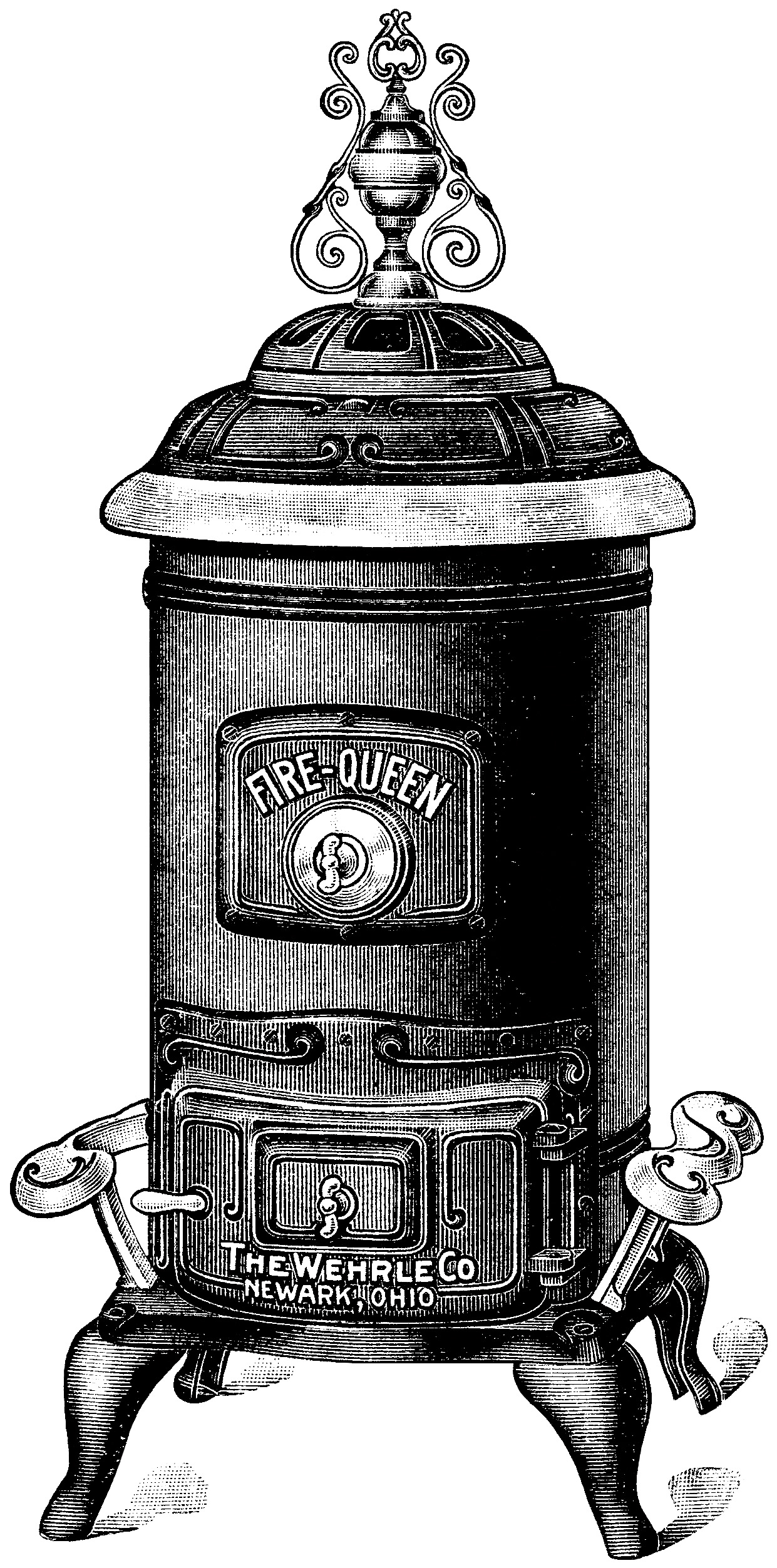 Fire Queen Stove Clip Art - Old Design Shop Blog