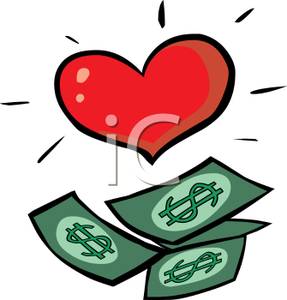 money heart clipart images