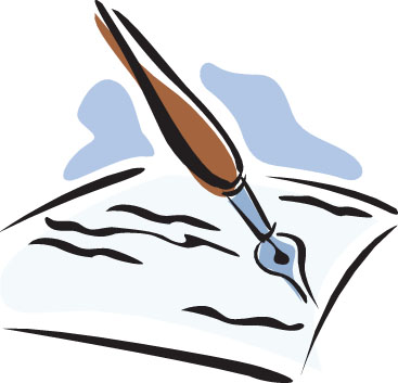 Pen and paper clipart 