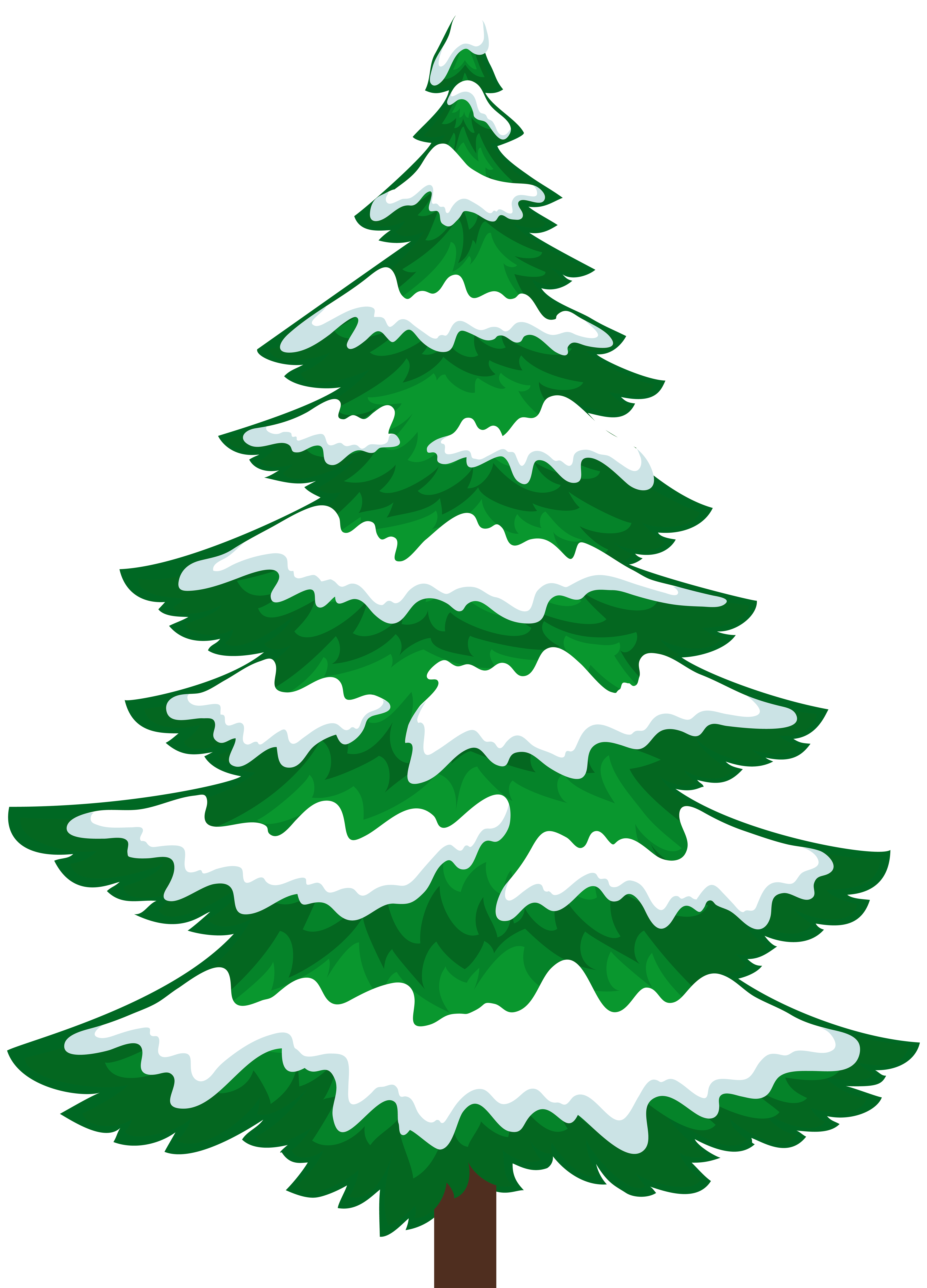 Pine Tree with Snow Transparent Clip Art | Gallery Yopriceville 