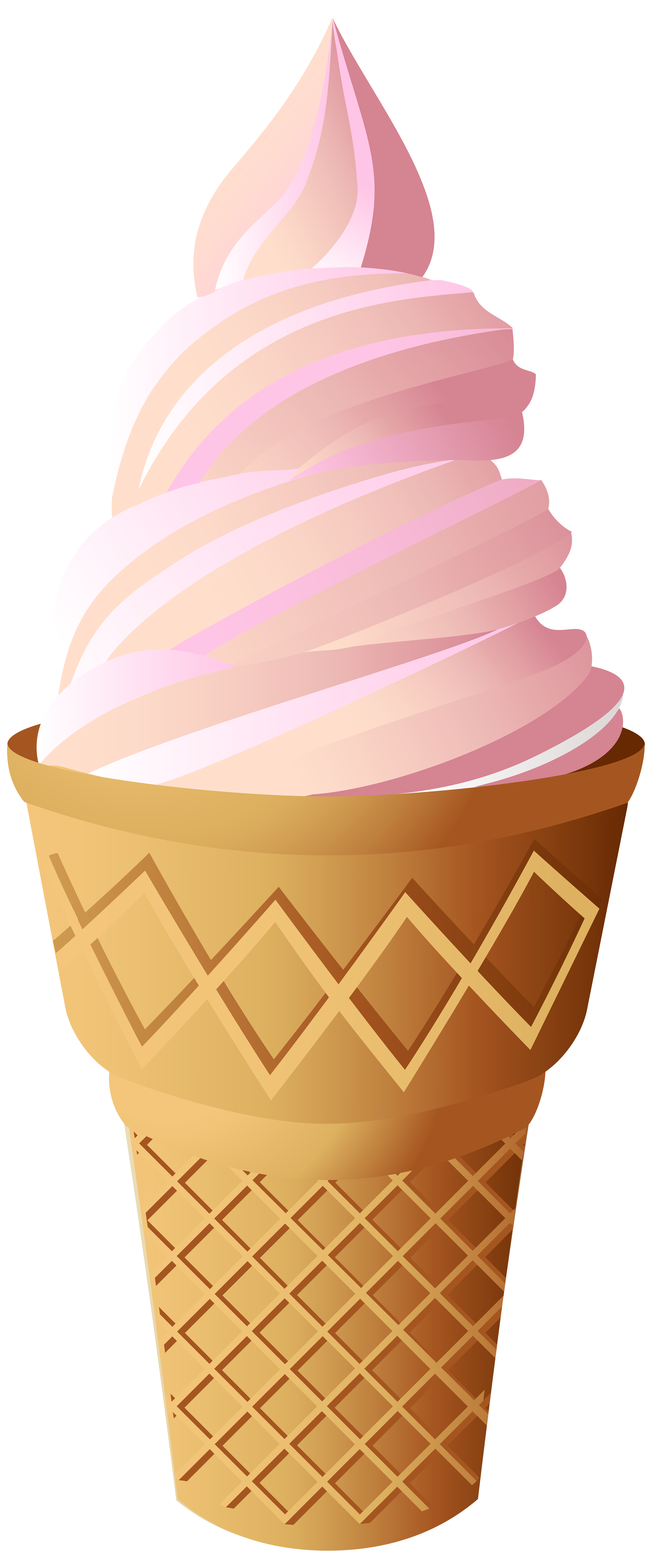 Pink Ice Cream Cone PNG Clip Art - Best WEB Clipart.