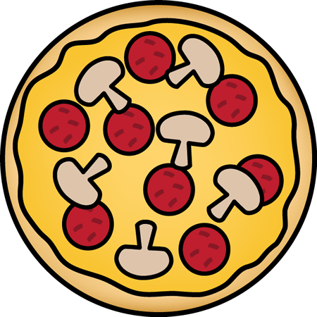 Pizza with mushrooms clip art pizza with mushrooms image 