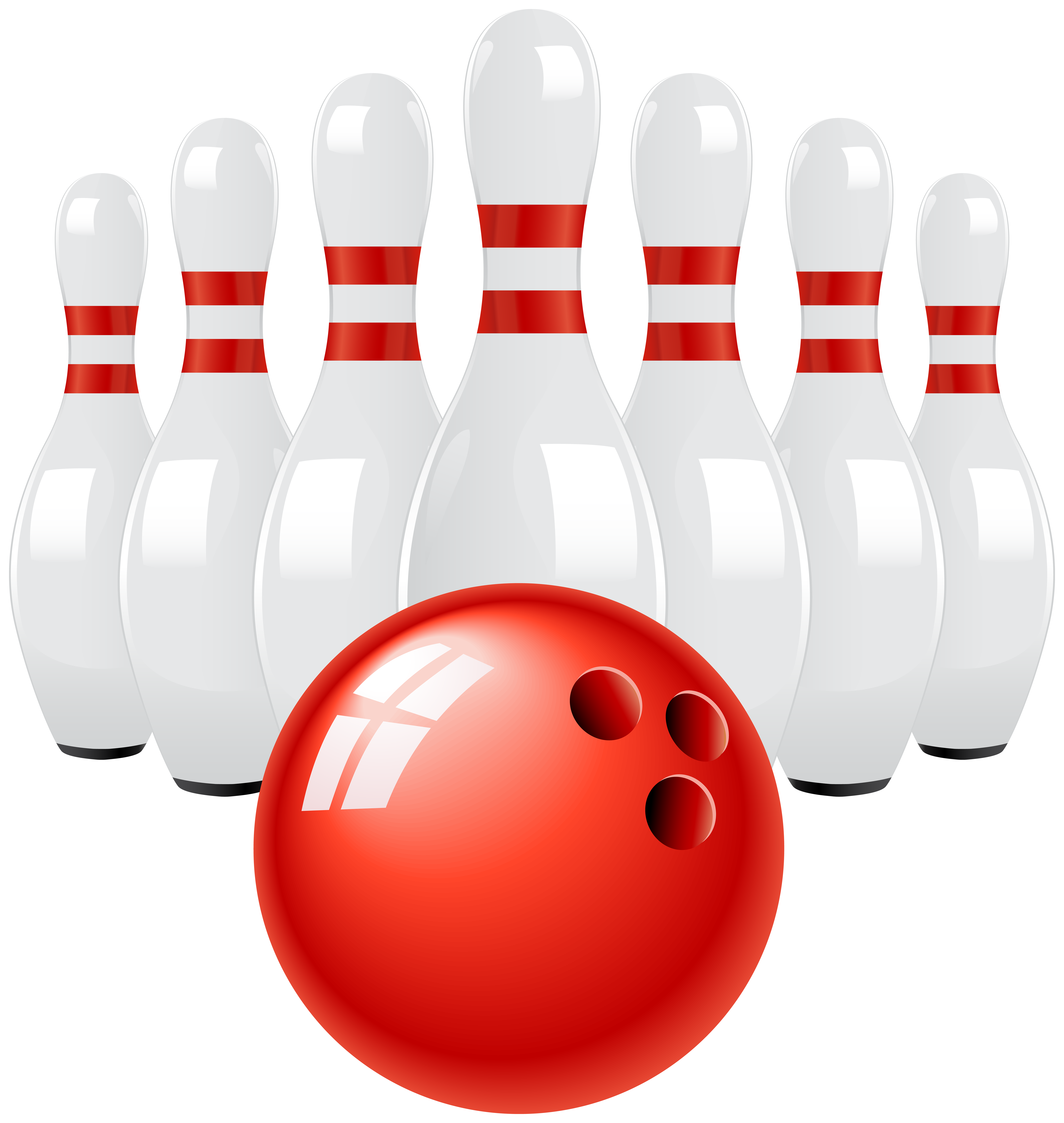 Red Bowling Ball and Pins PNG Clip Art - Best WEB Clipart