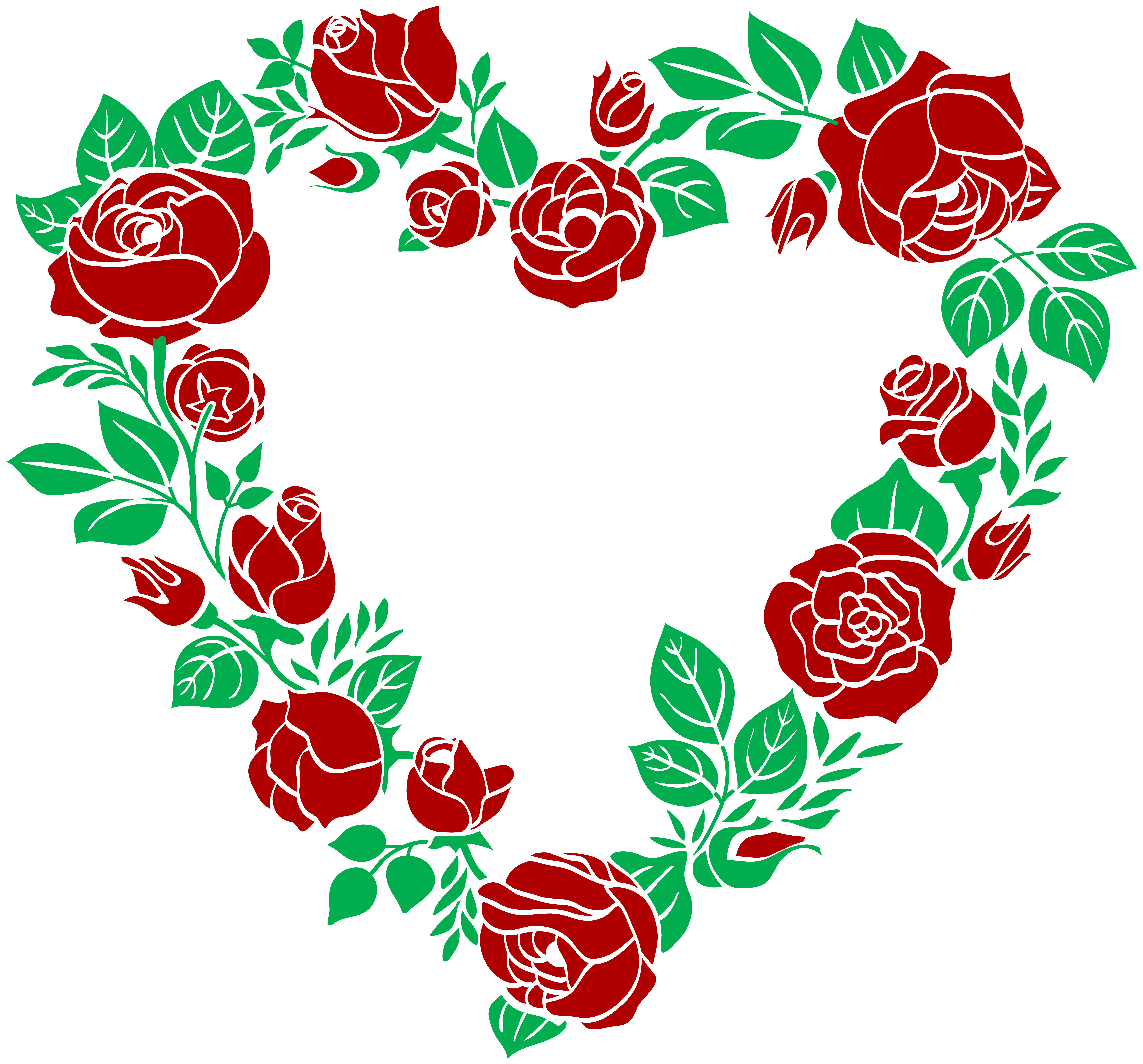 Red Rose Heart Border PNG Clip Art Image | Gallery Yopriceville 