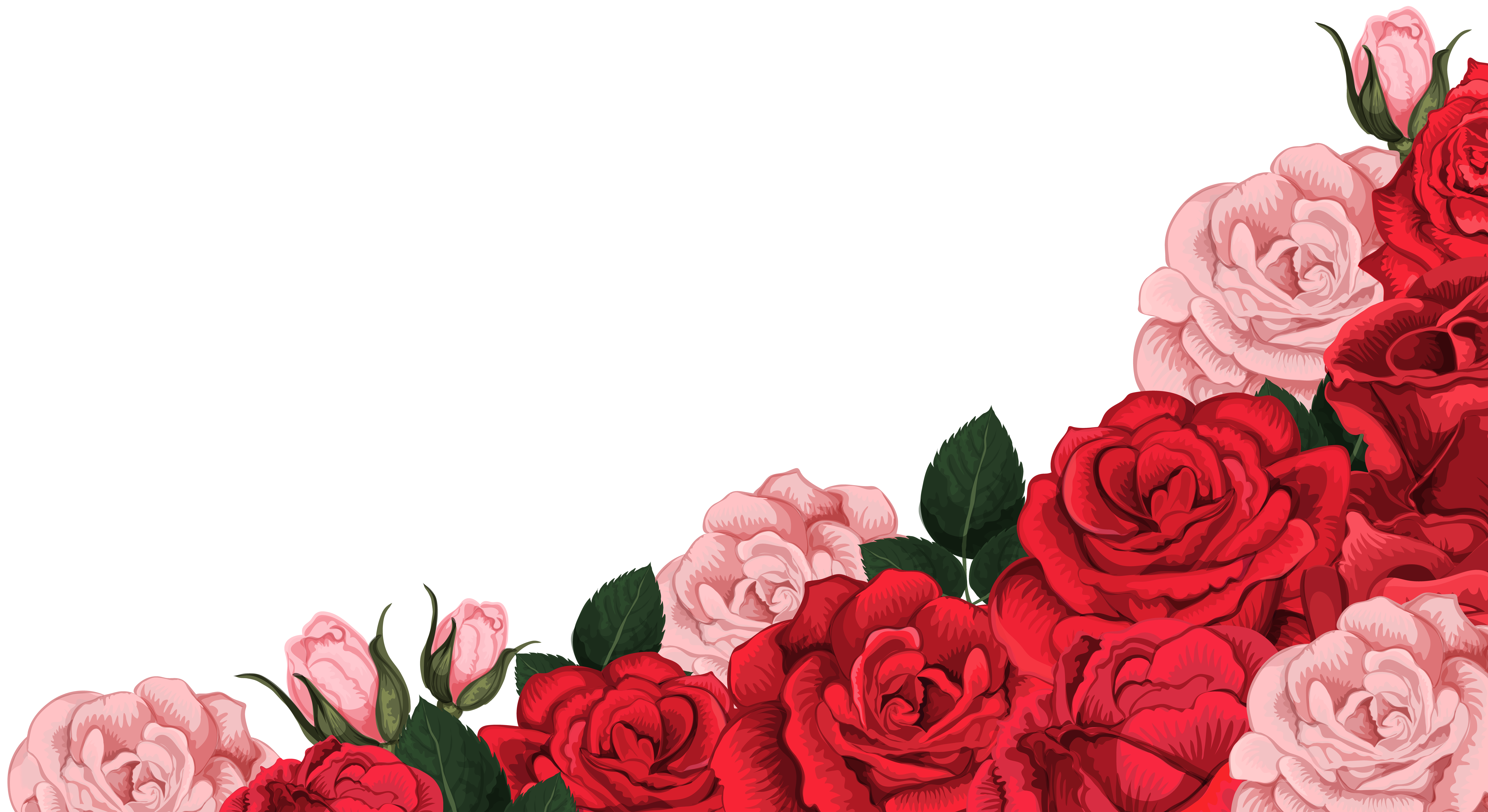 Corner Decoration With Roses Png Clipart Picture Clip Art Borders