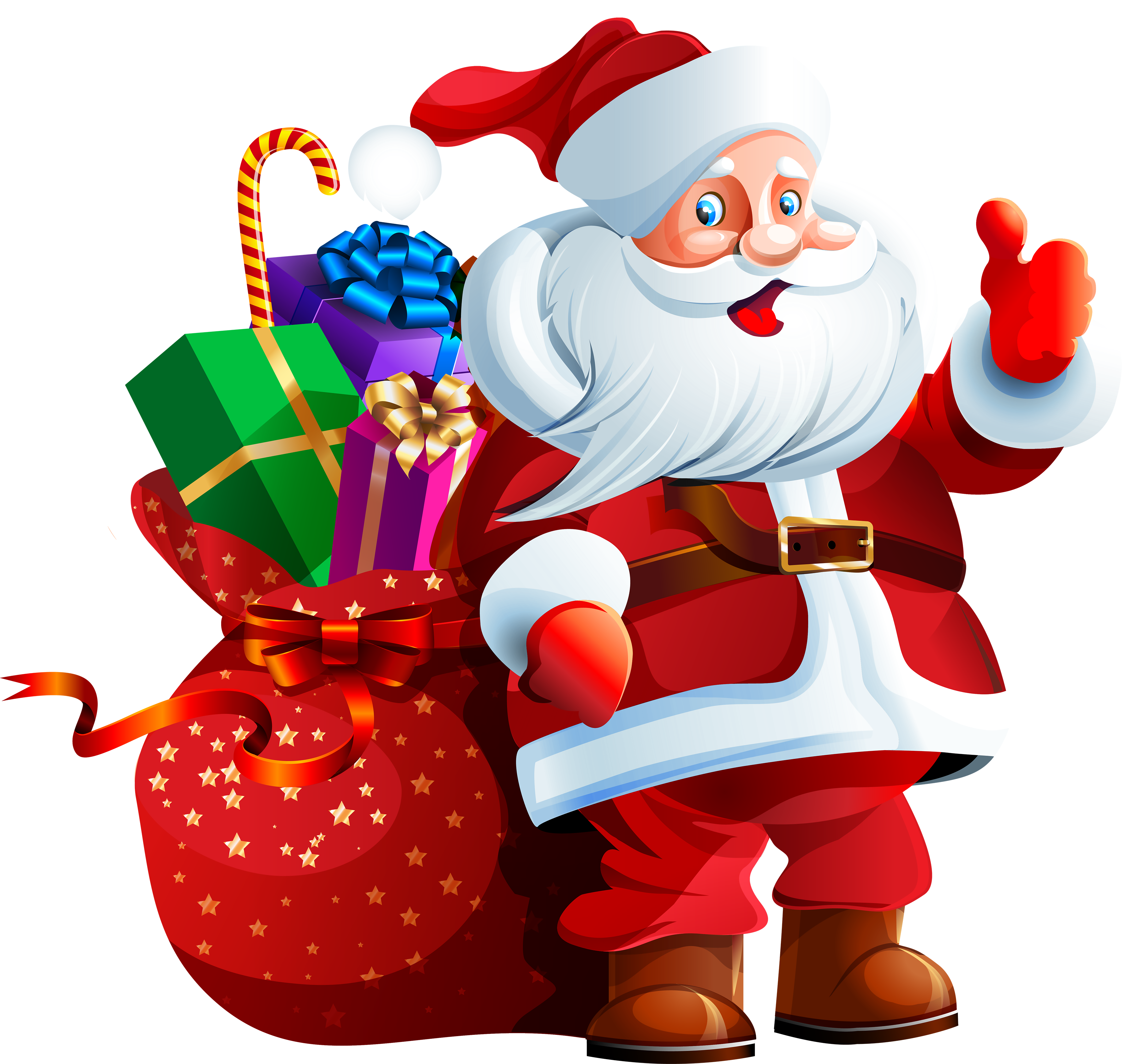 Santa Claus with Big Bag PNG Clipart - Best WEB Clipart
