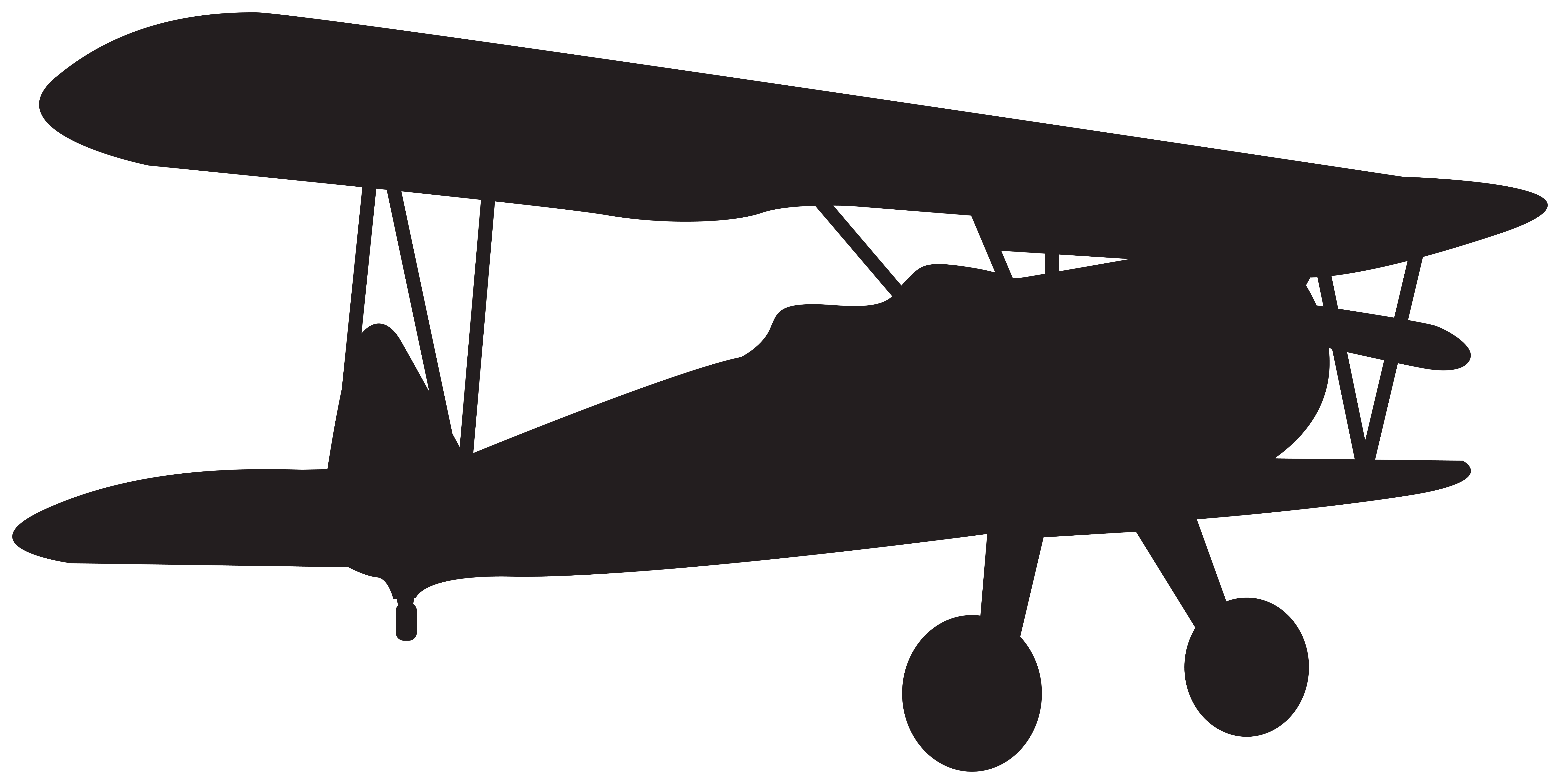 Small Plane Silhouette Clip Art Image | Gallery Yopriceville 