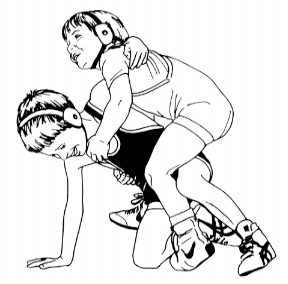 Youth wrestling clipart 