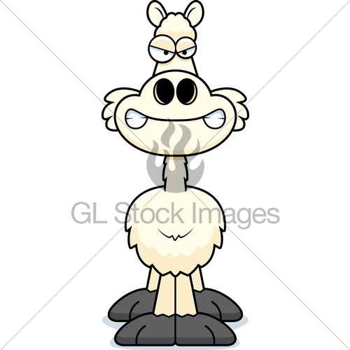 Angry Cartoon Llama ?� GL Stock Images