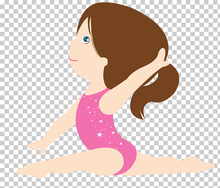 Artistic gymnastics Gymnast Girl , moment , brown haired girl in 