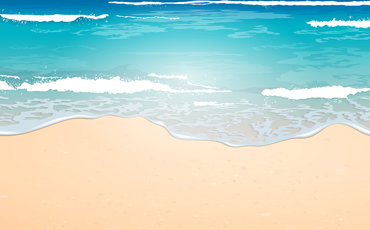 Beach Cartoon Illustration, Sea Free , beach shore with blue beach 