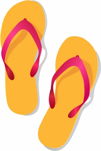 Beach sandals. Vector. Free vector in Adobe Illustrator ai 