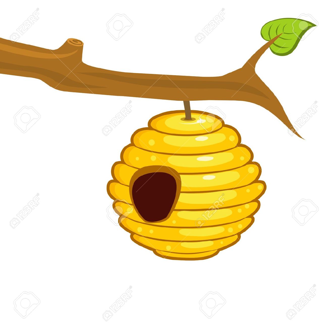 bee and beehive clipart free