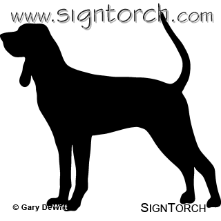 Black And Tan Coonhound = : SignTorch, Turning images into vector 
