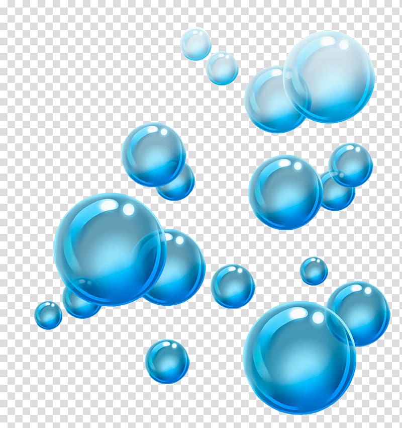 Blue bubbles , Blue floating water bubbles transparent background 