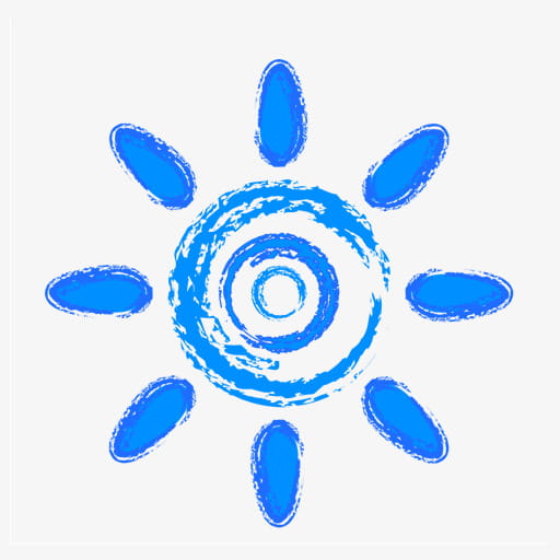 Blue sun PNG clipart | free cliparts 