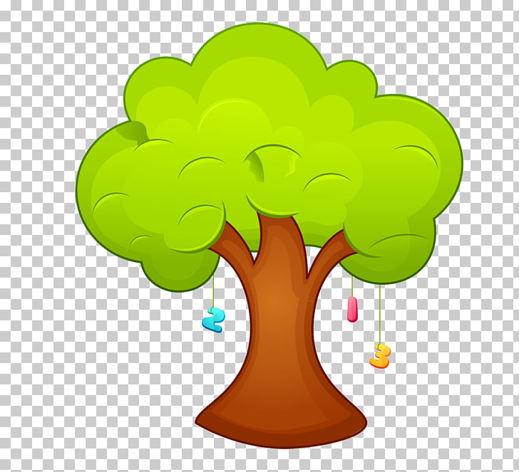 Cartoon , Cute cartoon trees, green tree illustraton PNG clipart 