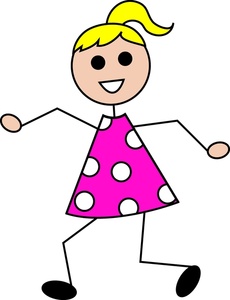 cartoon girl Girl cartoon clipart image happy stick figure jpg 