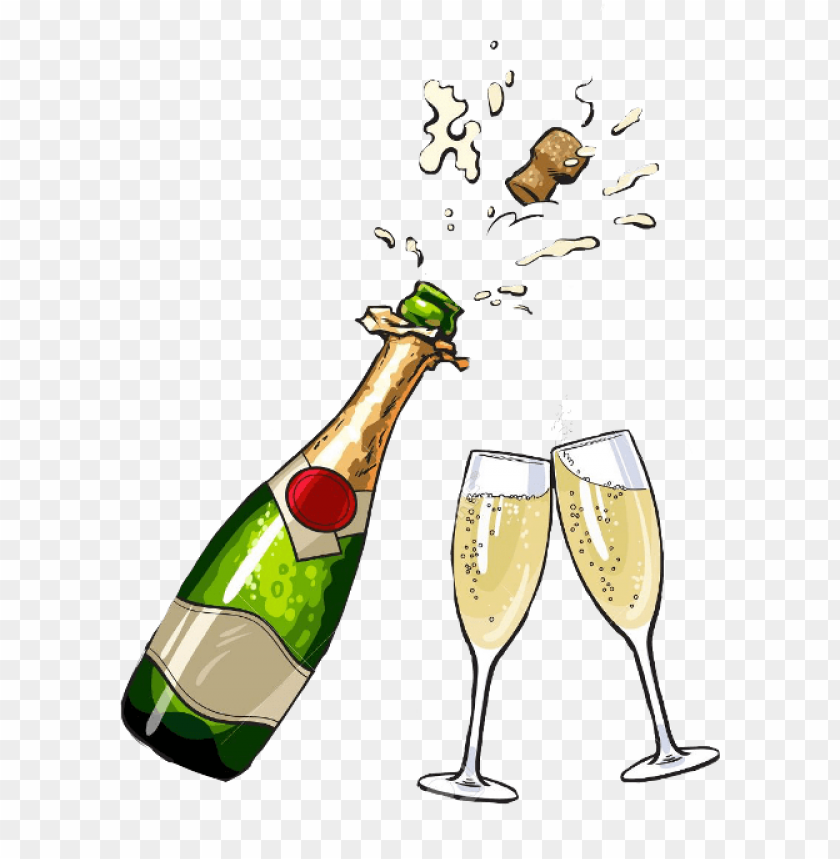 champagne bottle clipart PNG image with transparent background 