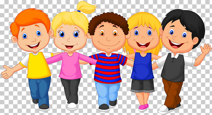 Child Cartoon , Children, group of boy and girl illustration PNG 