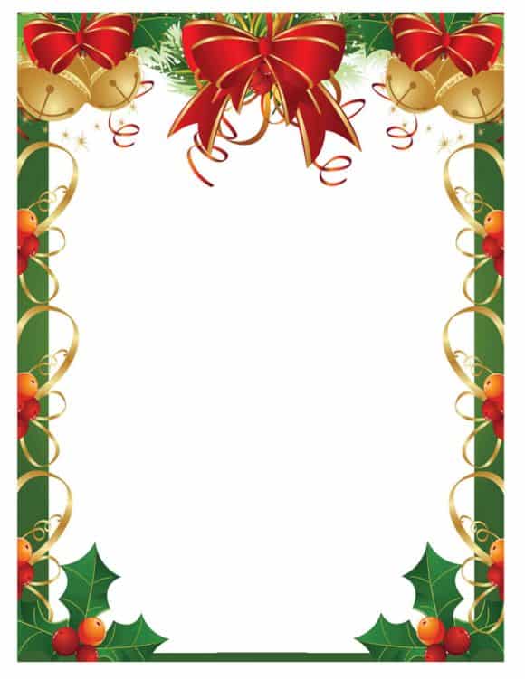 Free Printable Christmas Border Clipart Printable World Holiday
