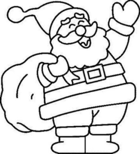 Christmas Clip Art Coloring Pages - Christmas Coloring Pages