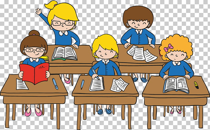 cartoon students in classroom - Clip Art Library