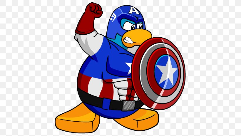 Club Penguin Captain America Clip Art, PNG, Club 