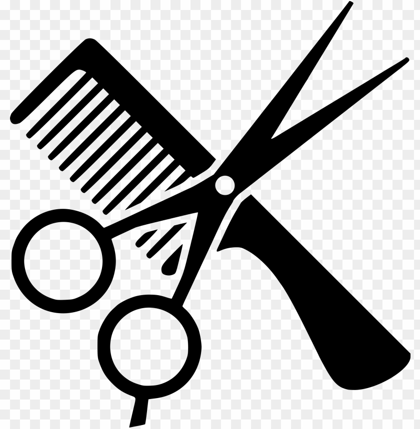comb cosmetologist beauty parlour hair - comb and scissors clipart 