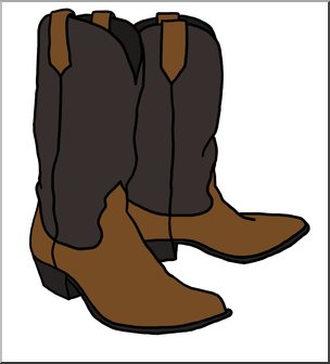 Clip Art: Western Theme: Cowboy Boots Color I abcteach | abcteach