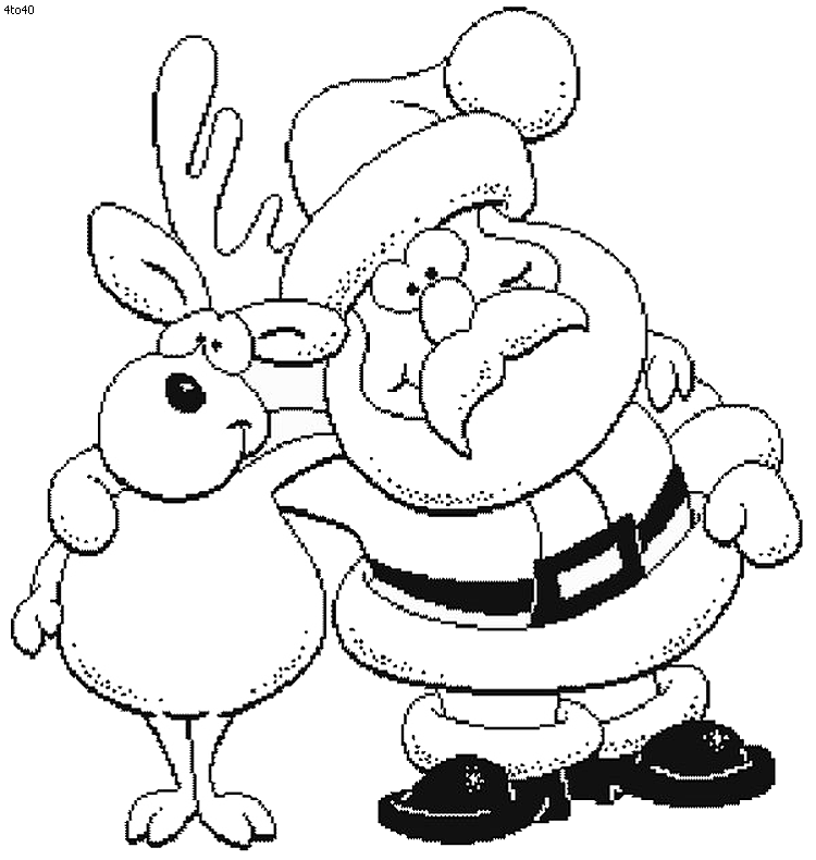 Christmas Clip Art Coloring Pages - Coloring Home