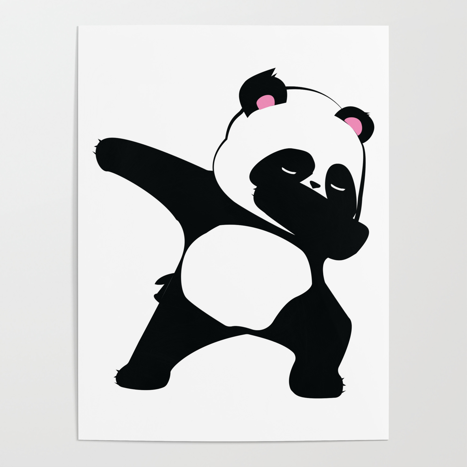 Dabbing panda - Panda - Panda dab - Funn panda clipart Poster by ohmycutdesign