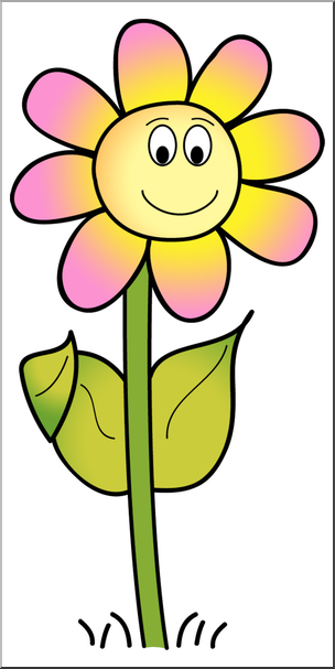 Clip Art: Smiling Daisy Color 2 I abcteach | abcteach