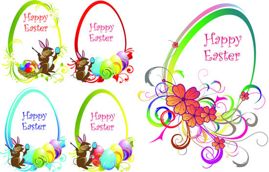 Easter border free vector download for 
