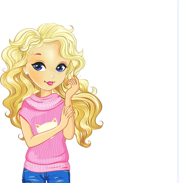 Doll Png Transparent Clipart Blonde Hair Girl Kifq4 Image Provided 