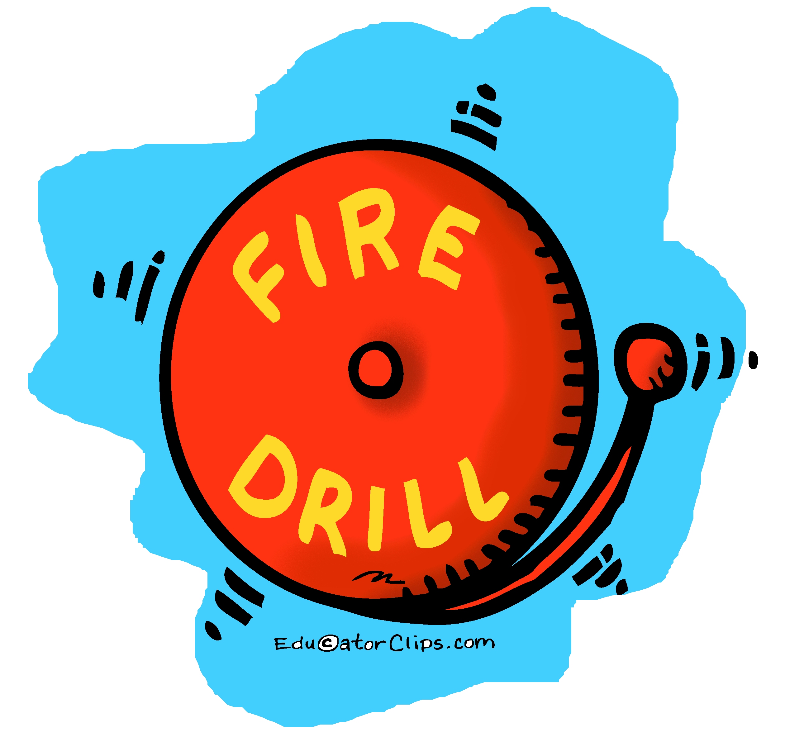 fire drill cartoon