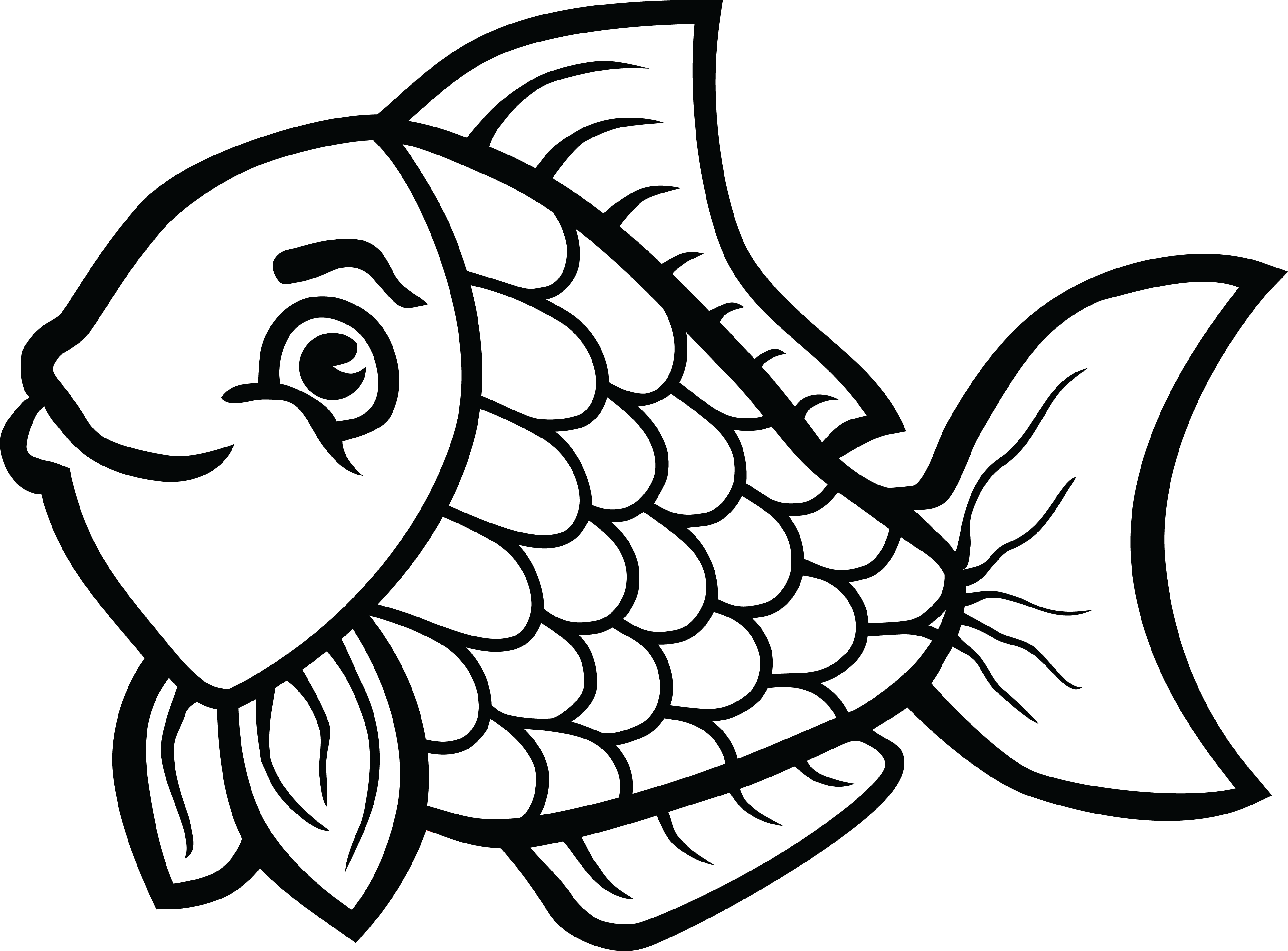 Clip art transparent download of fish in black and white rr png 